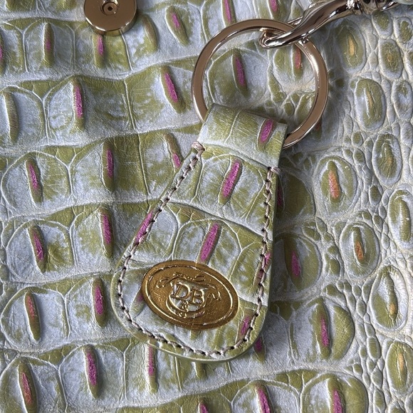 Brand New Dooney & Bourke Crocodile Embossed Leather Green Crossbody Purse - Picture 15 of 16